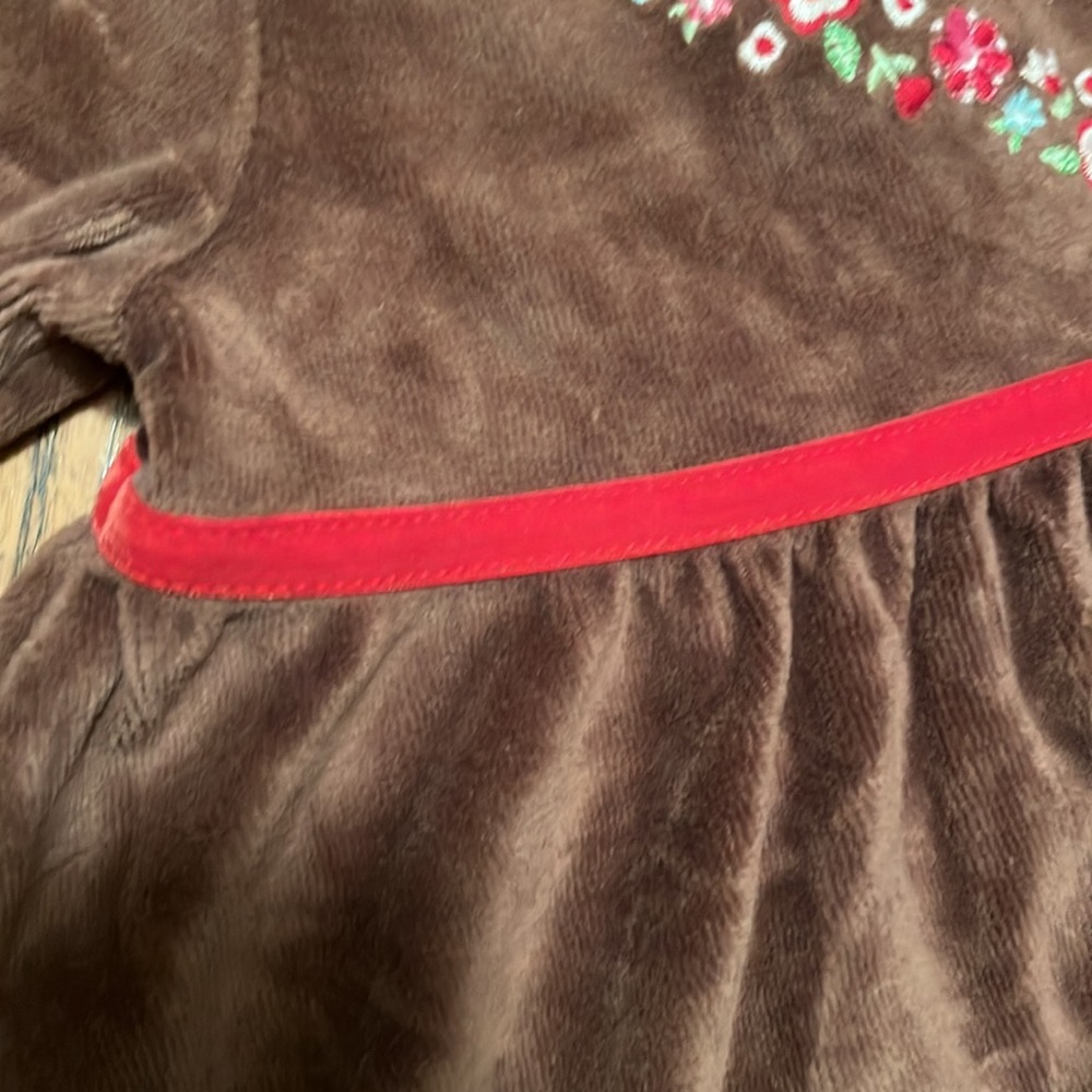 Like new Gap brown velour dress with matching bloomers - Picture 5 of 15
